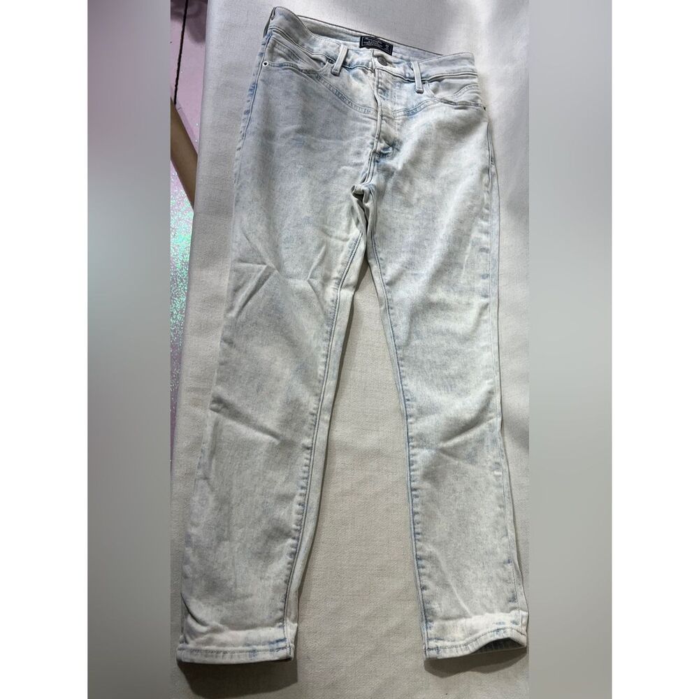 Abercrombie & Fitch Simone High Rise Ankle Flare Jeans 2S 26S Light Wash